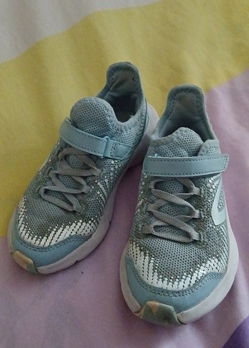 Kız Çocuk Gri Spor Ayakkabı Velcro - Görsel 2