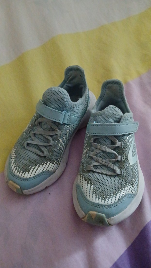 Kız Çocuk Gri Spor Ayakkabı Velcro - Görsel 2