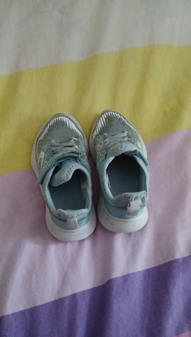 Kız Çocuk Gri Spor Ayakkabı Velcro - Görsel 3