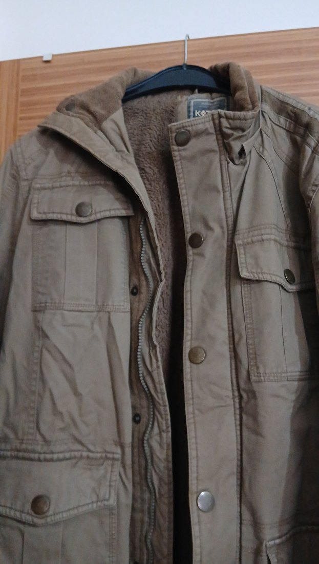 Bej Düğmeli Erkek Keten Ceket - Görsel 3