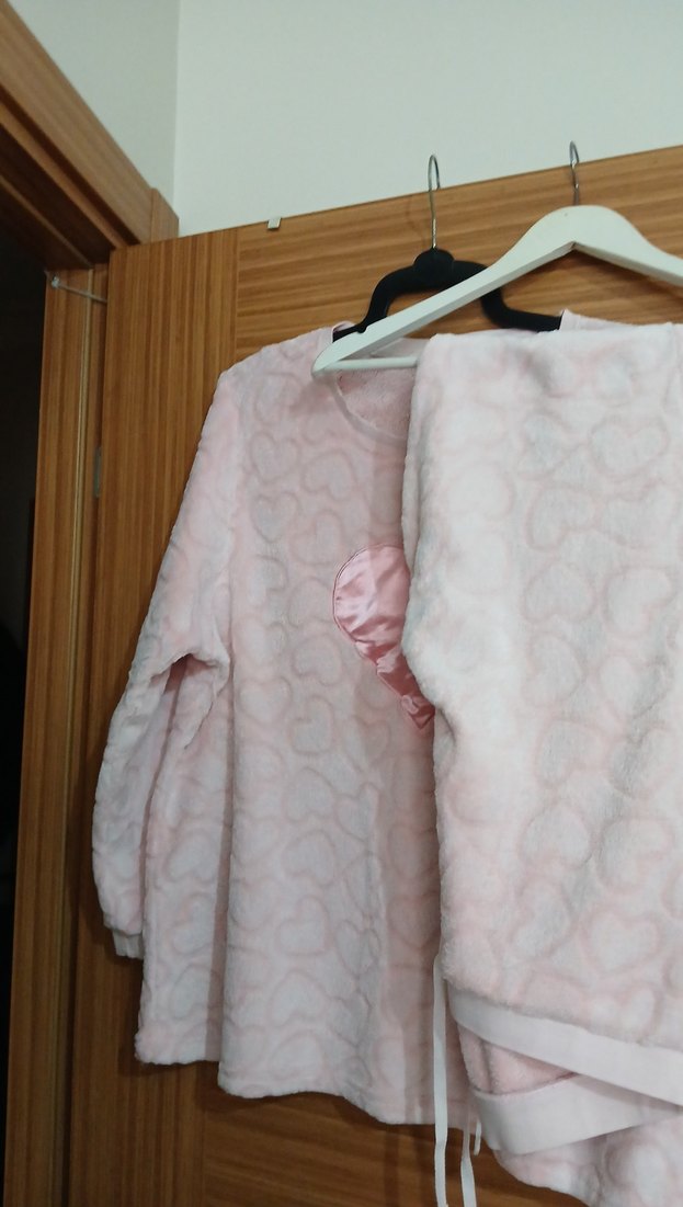 Pembe Kadın Uzun Kollu Rahat Pijama Takımı - Görsel 3