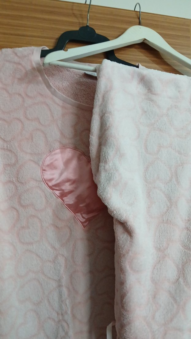 Pembe Kadın Uzun Kollu Rahat Pijama Takımı - Görsel 2