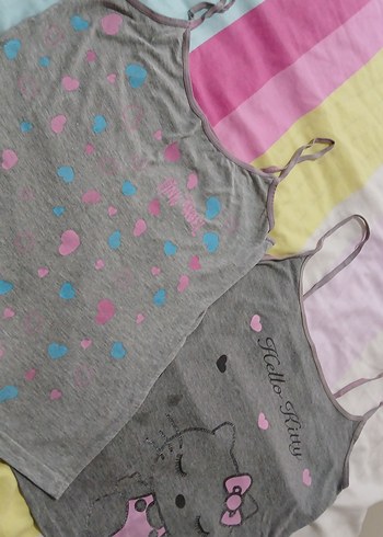 Çocuk Gri Baskılı Atlet Seti - Görsel 2