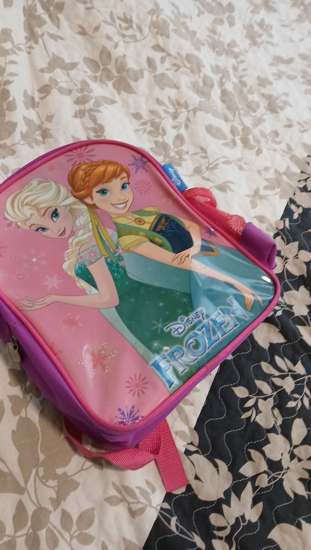 Pembe Frozen Temalı Çocuk Okul Çantası - Görsel 3