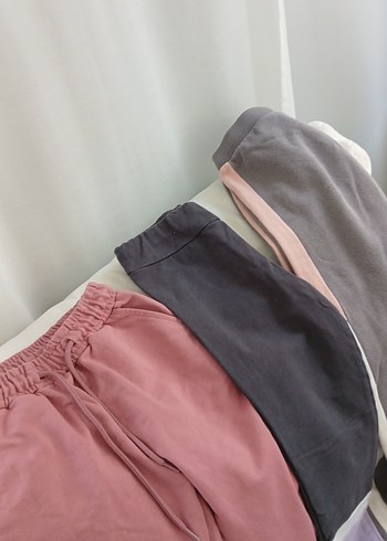 Gri Pamuklu Rahat Kesim Kadın Eşofman Altı - Görsel 3