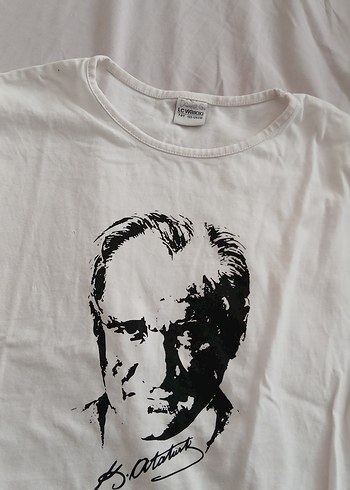 Beyaz Erkek Baskılı Kısa Kollu Tişört - Görsel 2