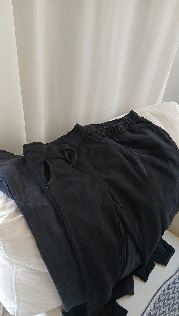 Siyah Rahat Hamile Eşofman Altı - Görsel 2