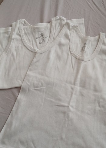 Beyaz Desensiz Çocuk Atlet - Görsel 3