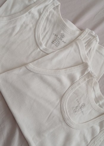 Beyaz Desensiz Çocuk Atlet - Görsel 2