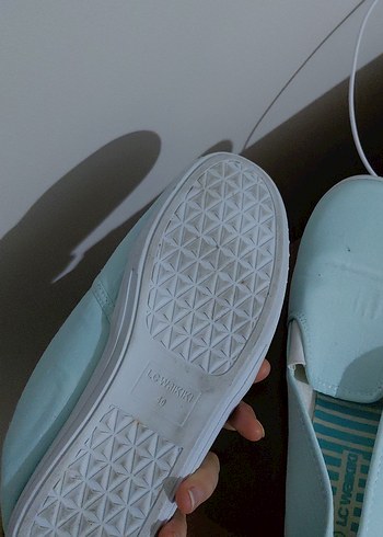 turkuaz kadın bez Ayakkabı - Görsel 2