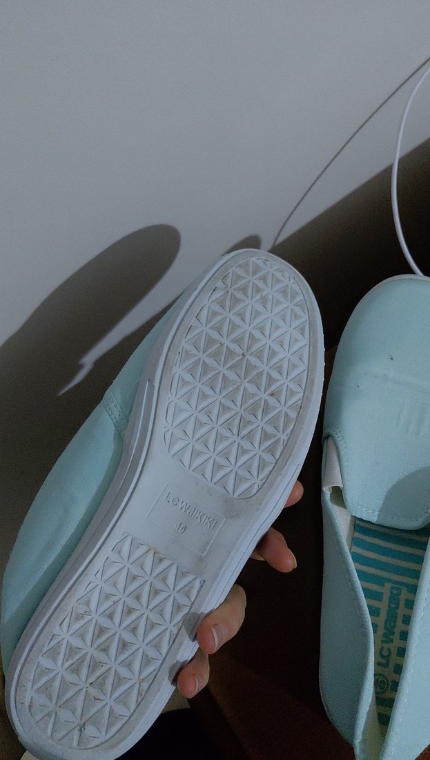 turkuaz kadın bez Ayakkabı - Görsel 2