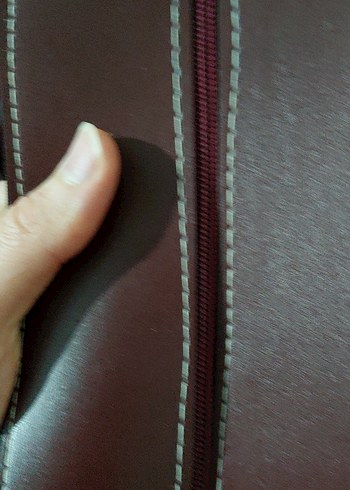 Mango Bordo Deri Kadın Çanta - Görsel 3