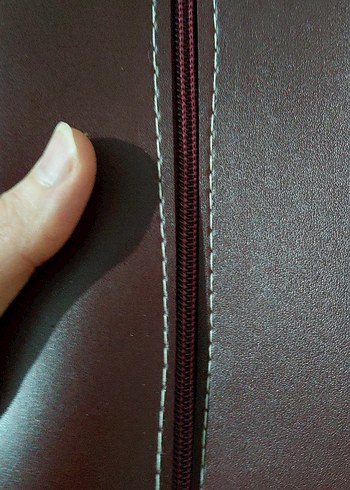 Mango Bordo Deri Kadın Çanta - Görsel 4