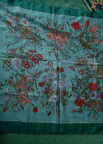 3 adet  Bohem Çiçek Desenli Kadın Fuları - Görsel 2