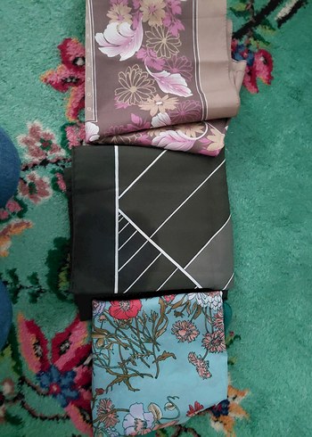 3 adet  Bohem Çiçek Desenli Kadın Fuları - Görsel 11