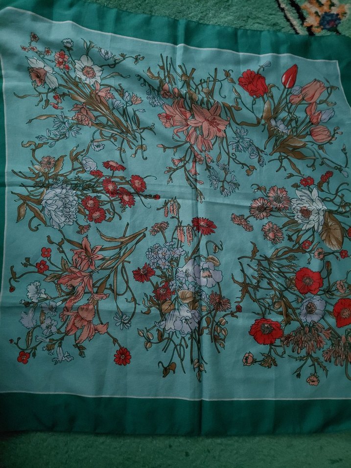 3 adet  Bohem Çiçek Desenli Kadın Fuları - Görsel 2