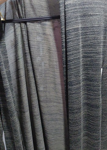 Gri Uzun Kadın Hırka - Görsel 3