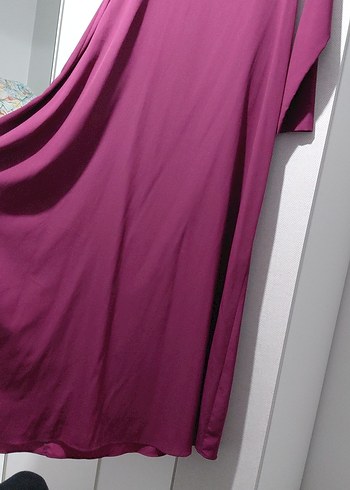 Mürdüm Uzun Kollu Salaş Uzun Elbise - Görsel 2