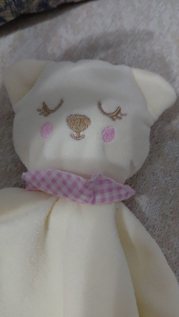 Beyaz ve Pembe Peluş Oyuncak Ayıcık - Görsel 3