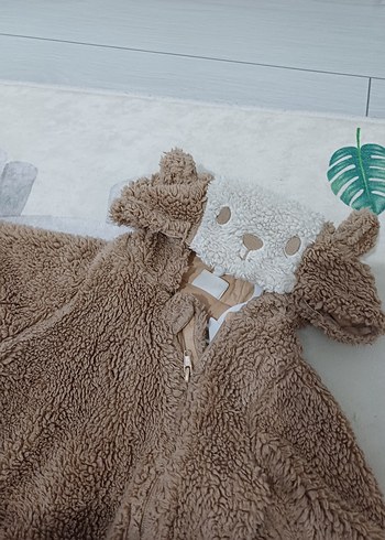 defacto 3-6 ay Kahverengi Kürklü Bebek Tulumu - Görsel 3