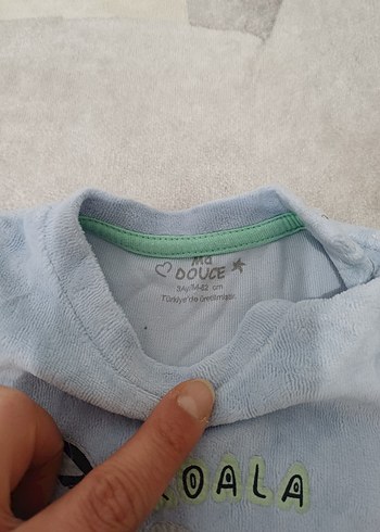 3 Ay Beden mavii Koala Baskılı Bebek Tulum