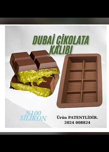 Dubai Çikolatası İçin Silikon Kalıbı 