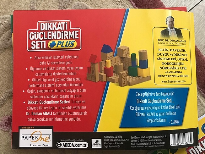  Adeda 5 yaş dikkat güçlendirme seti Ahşapı yoktur yalnızca kitap