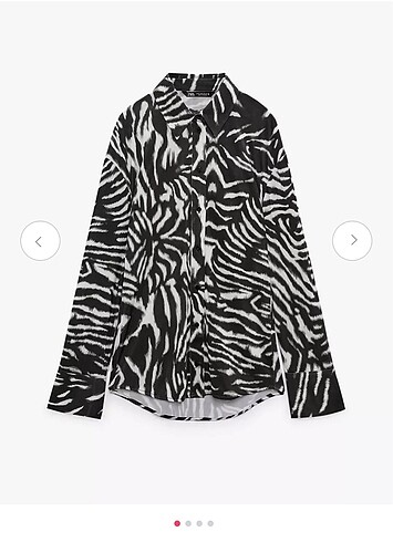 Zara zebra desenli likralı gömlek yeni sezon