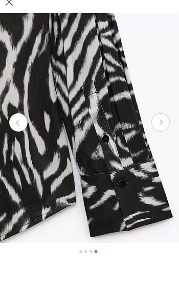 xs Beden Zara zebra desenli likralı gömlek yeni sezon