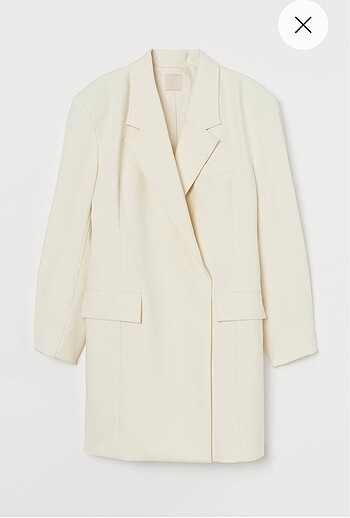 H&M blazer elbise ceket ekru