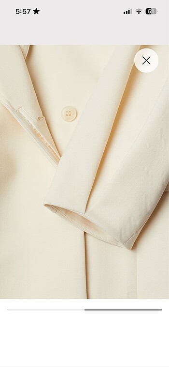 H&M H&M blazer elbise ceket ekru