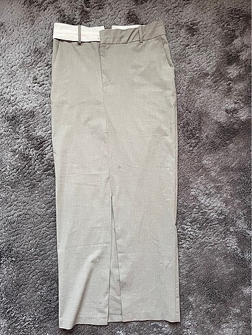 Zara Zara çift bel bantlı midi etek