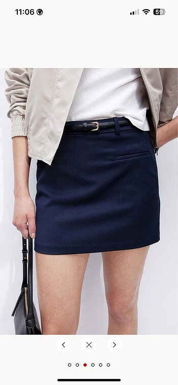 H&M H&M gabardin mini etek