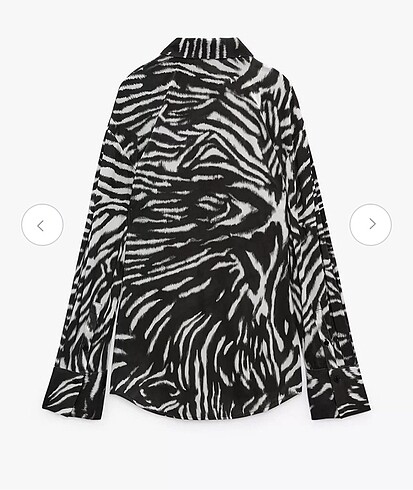 xs Beden siyah Renk Zara zebra print gömlek