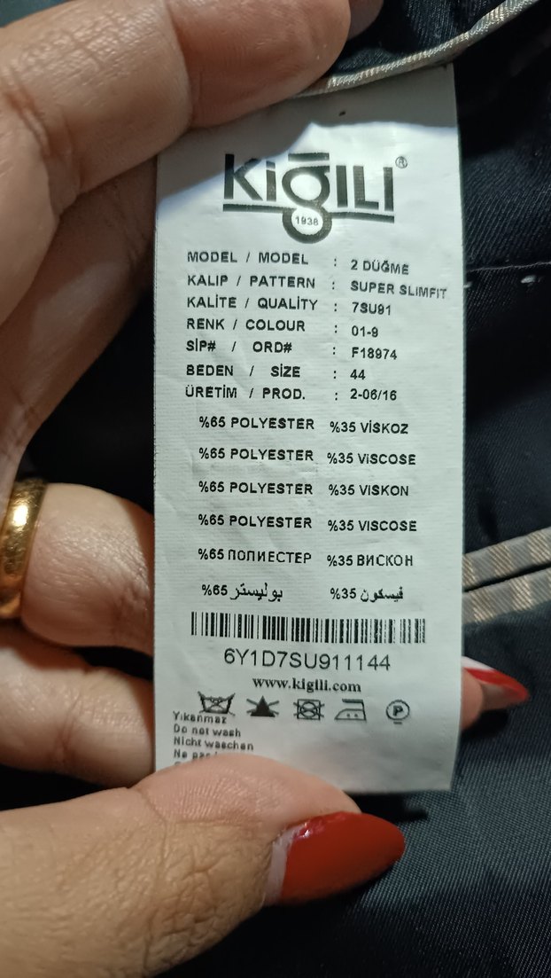 Kiğılı Siyah Erkek Klasik Kesim Takım Elbise - Görsel 4