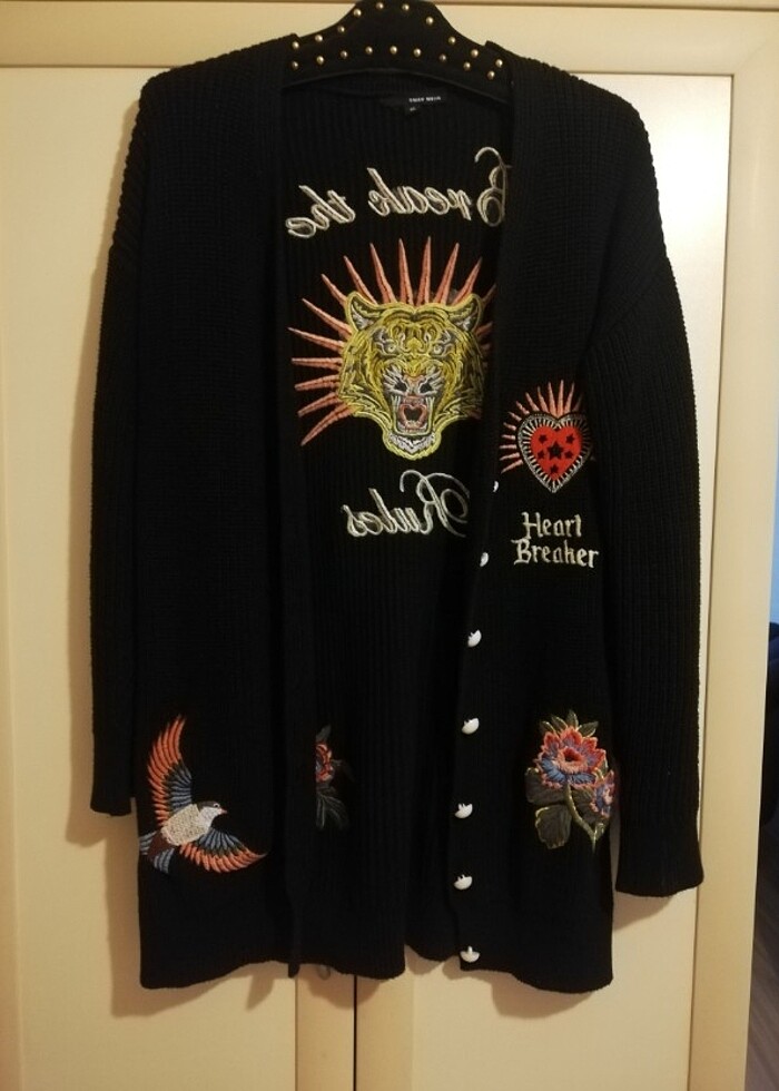 Uzun triko hırka  - Görsel 3