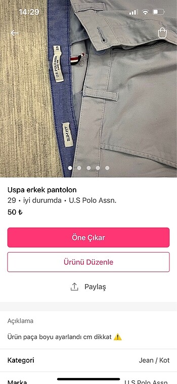2 adet pantolon