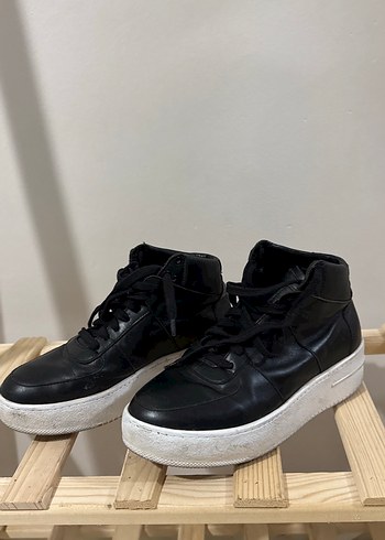 Uterqüe Siyah Platform Topuklu Kadın Spor Ayakkabı