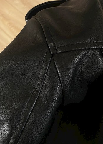 m Beden siyah Renk Kadın Siyah Deri Biker Ceket
