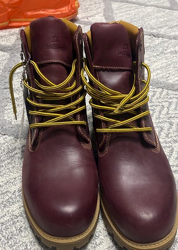 Bordo Deri Bağcıklı Kadın Dolgu Topuk Bot - Görsel 3