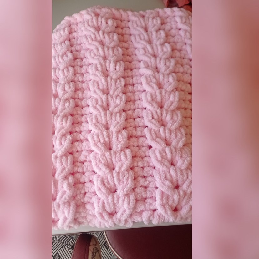 Pembe Örgü Çocuk Battaniyesi - Görsel 2