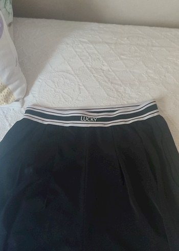 Diğer Beli Lastikli Siyah Pantolon