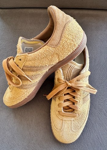 37,5 Beden camel Renk Bej Süet Dolgu Topuklu Bağcıklı Sneakers