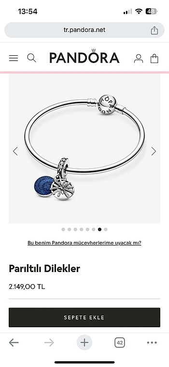  Beden orijinal pandora sallantılı charm
