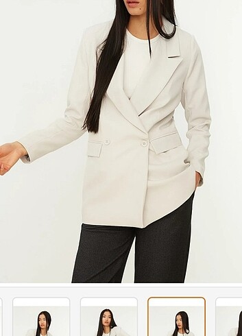 36 Beden Gri Blazer Ceket