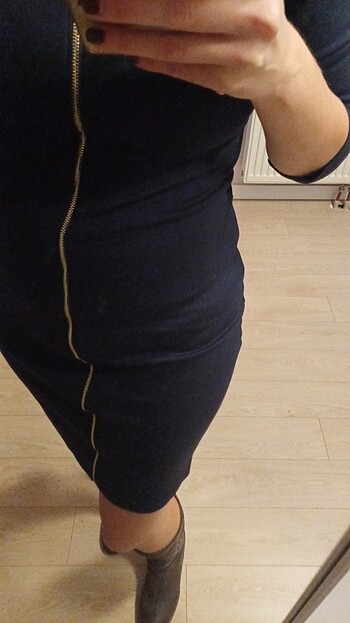 40 Beden lacivert Renk Twist elbise