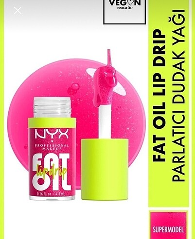 NYX FAT OIL LIP DRIP PARLATICI DUDAK YAĞI 03 SUPERMODEL