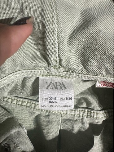 4 Yaş Beden Çocuk zara kot ceket