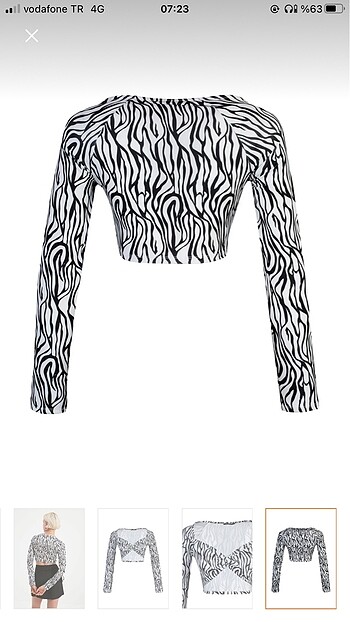 Trendyol & Milla zebra desenli bluz