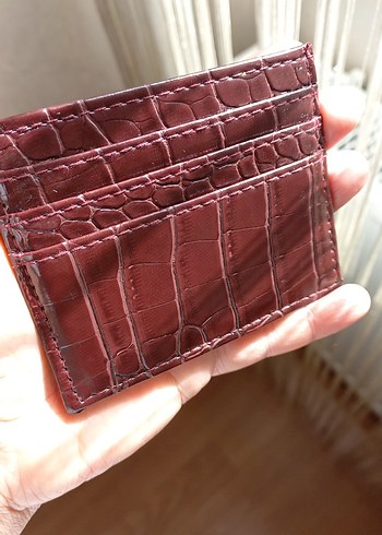 Bordo Deri Yılan Desenli Kadın Cüzdan